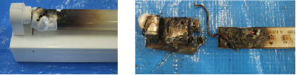 G13直管LEDランプ焼損トラブル事例