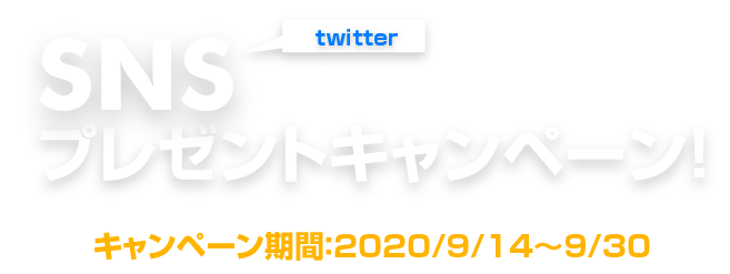 SNS スタートアップキャンペーン プレゼントキャンペーン！ キャンペーン期間：2020/9/14～9/27